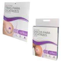 Kit fita cicatriz silicone T invertido e Discos SiliSkin Kit fita cicatriz silicone T invertido e Discos SiliSkin