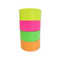 Kit Fita Crepe Basic 4 Cores Neon 48mm x 50m para Eventos e Uso Doméstico Kit Fita Crepe Basic 4 Cores Neon 48mm x 50m para Eventos e Uso Doméstico