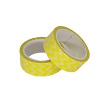 Kit Fita Decorativa Washi Tape Chevron Amarela 2 Unidades - Maison Du Atelier