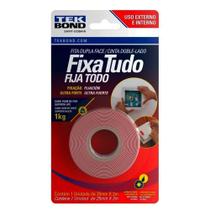 Kit Fita Dupla Face 25mm X 2,0m 3 Uni - TEK BOND Kit Fita Dupla Face 25mm X 2,0m 3 Uni - TEK BOND