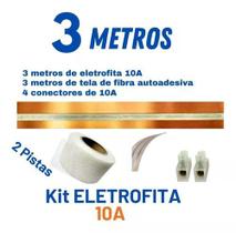 Kit Fita Elétrica 2 Pistas - 3 Metros. Eletrofita 10amp