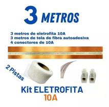 Kit Fita Elétrica 2 Pistas - 3 Metros Eletrofita Adesiva