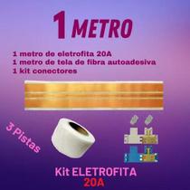Kit Fita eletrica 20a 3 Pistas 1 metro + Conector eletrofita