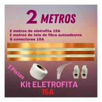 Kit Fita Elétrica 3 Pistas - 2 Metros Eletrofita 15a Adesiva
