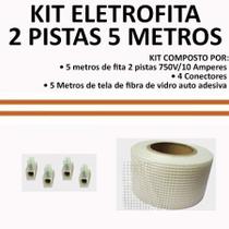 Kit Fita Elétrica Eletrofita 2 Pistas 5 Metros 750v/10amp - Eletrofitas