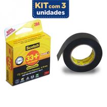 Kit Fita Isolante 19mmX10m 3M Scotch - 3 Unidades