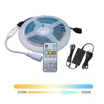 KIT Fita LED 3528 180 LEDs 18W 12V 5 Metros IP20 Multicor CCT + Fonte