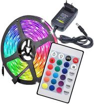 Kit Fita Led 5050 Rgb 5 Metros + Controle com fonte Bivolt