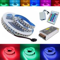 KIT Fita LED 5050 RGB Colorida 120 LED's 28.8W / Mt 12V Rolo 5 Metros + Fonte 15A KIT Fita LED 5050 RGB Colorida 120 LED's 28.8W / Mt 12V Rolo 5 Metros + Fonte 15A
