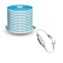 Kit Fita Led 5m 16mm Azul Single com Cabo de Força Lumanti