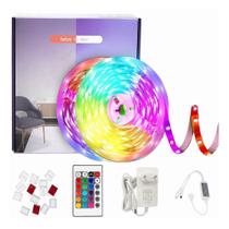 Kit Fita LED 5m Inteligente Adesiva Com Controle Remoto APP Wi-fi Casa Inteligente RGB IP65