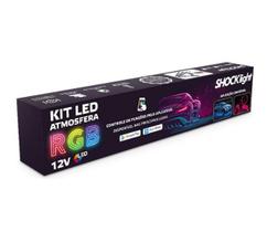 Kit Fita Led Atmosfera Interna RGB 4x12 Leds 12V SHOCKlight