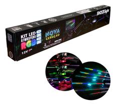 Kit Fita Led Automotivo Atmosfera Nano Rgb Painel Neon 10x1 12v Shocklight