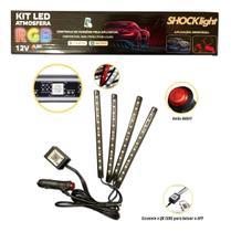 Kit Fita Led Interna Atmosfera RGB Shocklight 4x12 Leds - 12v Kit Fita Led Interna Atmosfera RGB Shocklight 4x12 Leds - 12v