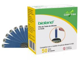 Kit Fita Medição De Glicose G423S Bioland 3 Caixas 50 Fitas