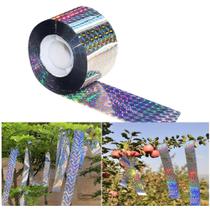 KIT Fita Refletiva Espanta Pássaro Pombo P/ Sacada E Jardins 45m Cor Refletiva Quadriculada BOM1318