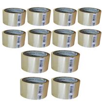 Kit Fitas Adesivas Transparente 48mmx40m 12 Un Selagem de Pacotes