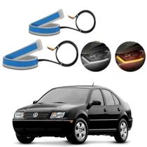Kit Fitas Led DRL Farol + Seta 12v 45cm Bora 2000 2001 2002 2003 2004 2005 2006 2007 2008 2009 2010 2011
