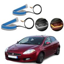 Kit Fitas Led DRL Farol + Seta 12v 45cm Brava 2010 2011 2012 2013 2014