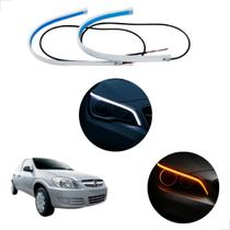 Kit Fitas Led DRL Farol + Seta 12v 45cm Celta 2000 2001 2002 2003 2004 2005 2006 2007 2008 2009 2010 2011 até 2016