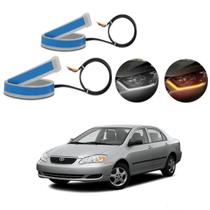Kit Fitas Led DRL Farol + Seta 12v 45cm Corolla 1991 1992 1993 1994 1995