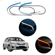 Kit Fitas Led DRL Farol + Seta 12v 45cm Corolla 2003 2004 2005 2006 2007 2008