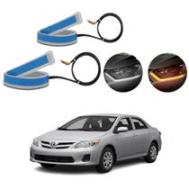 Kit Fitas Led DRL Farol + Seta 12v 45cm Corolla 2008 2009 2010 2011 2012 2013