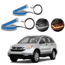 Kit Fitas Led DRL Farol + Seta 12v 45cm CR-V 2004 2005 2006 2007 Kit Fitas Led DRL Farol + Seta 12v 45cm CR-V 2004 2005 2006 2007