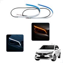 Kit Fitas Led DRL Farol + Seta 12v 45cm Cronos 2018 2019 2020 2021 2022 2023