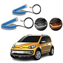 Kit Fitas Led DRL Farol + Seta 12v 45cm Cross UP 2011 2012 2013 2014 2015 2016 2017 2018 2019 2020 2021