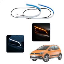 Kit Fitas Led DRL Farol + Seta 12v 45cm CrossFox 2008 2009 2010 2011 2012 2013 2014