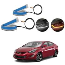 Kit Fitas Led DRL Farol + Seta 12v 45cm Elantra 2011 2012 2013 2014 2015 2016 2017 2018 2019 2020 2021 2022