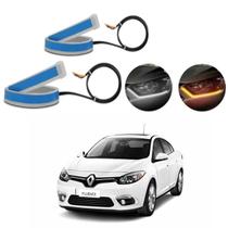 Kit Fitas Led DRL Farol + Seta 12v 45cm Fluence 2009 2010 2011 2012 2013 2014 2015 2016 2017 2018