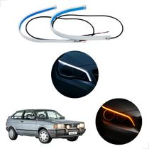 Kit Fitas Led DRL Farol + Seta 12v 45cm Gol G1 1980 1981 1982 1983 1984 1985 1986 1987 1988 1989 1990 1991 até 1994