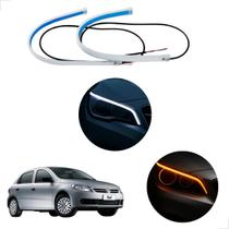 Kit Fitas Led DRL Farol + Seta 12v 45cm Gol G5 2008 2009 2010 2011 2012