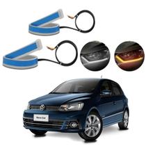 Kit Fitas Led DRL Farol + Seta 12v 45cm Gol G7 2016 2017 2018