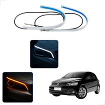 Kit Fitas Led DRL Farol + Seta 12v 45cm Gol G8 2018 2019 2020 2021 2022 2023