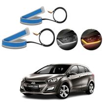 Kit Fitas Led DRL Farol + Seta 12v 45cm i30 2009 2010 2011 2012 2013 2014 2015 2016