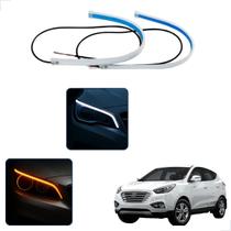 Kit Fitas Led DRL Farol + Seta 12v 45cm ix35 2010 2011 2012 2013 2014 2015 2016 2017 2018 2019 2020 2021 2022
