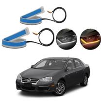 Kit Fitas Led DRL Farol + Seta 12v 45cm Jetta 2007 2008 2009 2010 Kit Fitas Led DRL Farol + Seta 12v 45cm Jetta 2007 2008 2009 2010