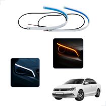 Kit Fitas Led DRL Farol + Seta 12v 45cm Jetta 2011 2012 2013