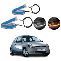 Kit Fitas Led DRL Farol + Seta 12v 45cm KA 1997 1998 1999 2000 2001 Kit Fitas Led DRL Farol + Seta 12v 45cm KA 1997 1998 1999 2000 2001