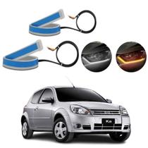Kit Fitas Led DRL Farol + Seta 12v 45cm KA 2002 2003 2004 2005 2006 2007
