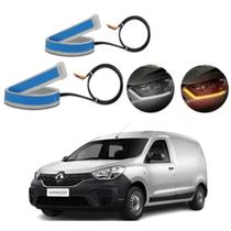 Kit Fitas Led DRL Farol + Seta 12v 45cm Kangoo 2021 2022 2023 2024