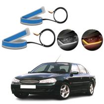 Kit Fitas Led DRL Farol + Seta 12v 45cm Mondeo 1994 1995 1996 1997 1998 Kit Fitas Led DRL Farol + Seta 12v 45cm Mondeo 1994 1995 1996 1997 1998
