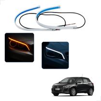 Kit Fitas Led DRL Farol + Seta 12v 45cm Onix 2012 2013 2014 2015 2016 2017 2018 2019 2020 2021 2022