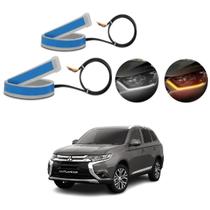 Kit Fitas Led DRL Farol + Seta 12v 45cm Outlander 2010 2011 2012 2013 2014 2015 2016 2017 2018 2019 2020 2021