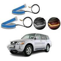 Kit Fitas Led DRL Farol + Seta 12v 45cm Pajero Full 2008 2009 2010 Kit Fitas Led DRL Farol + Seta 12v 45cm Pajero Full 2008 2009 2010