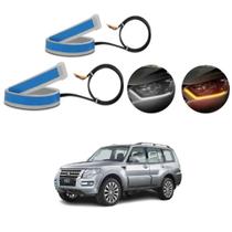 Kit Fitas Led DRL Farol + Seta 12v 45cm Pajero Full 2017 2018 2019 2020 2021