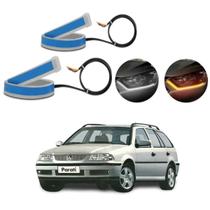 Kit Fitas Led DRL Farol + Seta 12v 45cm Parati 2000 2001 2002 Kit Fitas Led DRL Farol + Seta 12v 45cm Parati 2000 2001 2002
